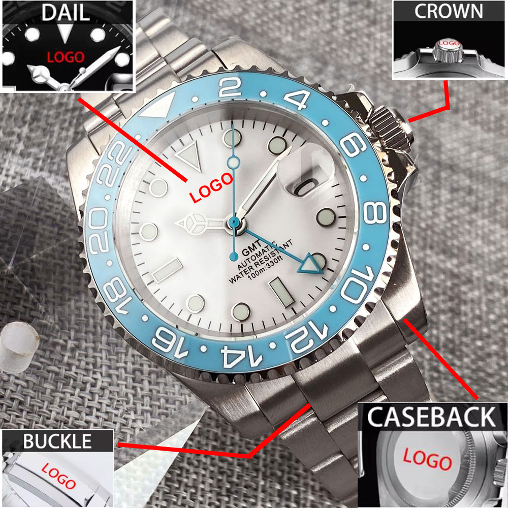 Jewelry With Watches - Customized 40mm Ice Blue Dial 200M