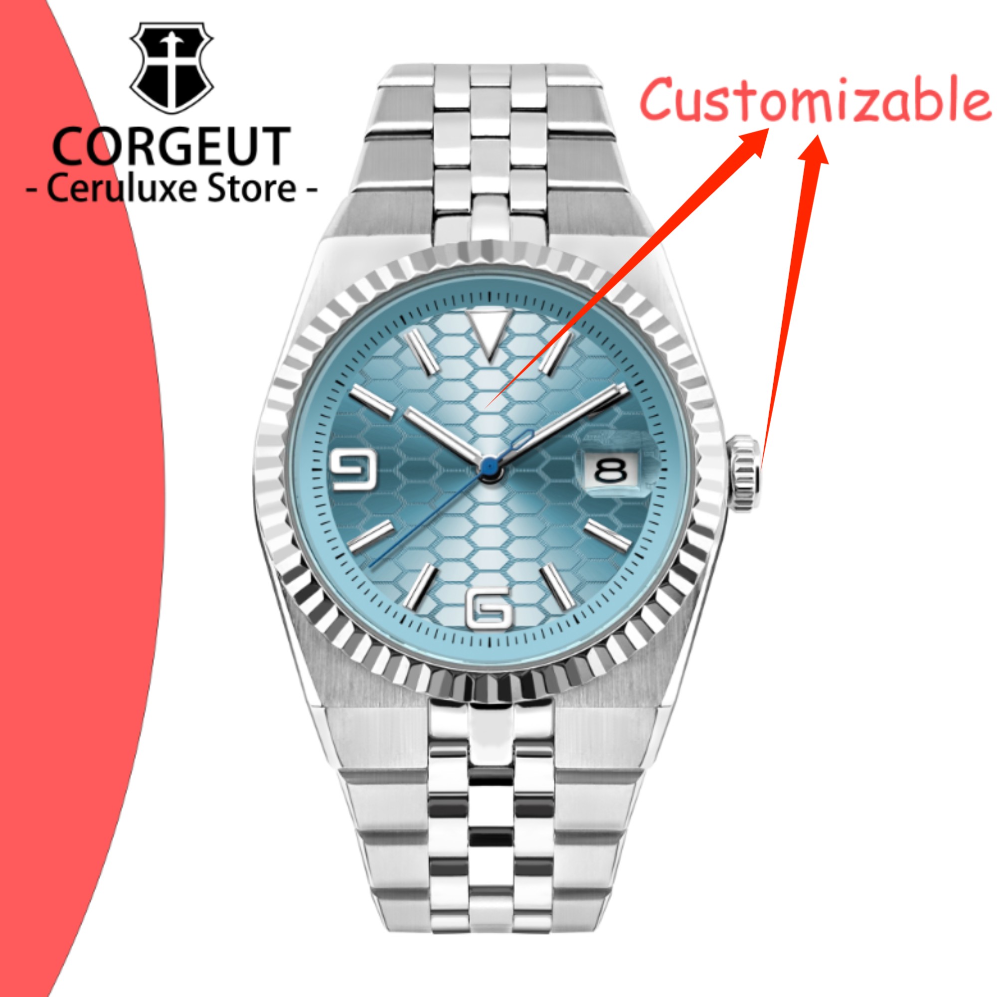Jewelry And Watches - CUSTOM Logo Diy 40mm NH35 Mechanical
