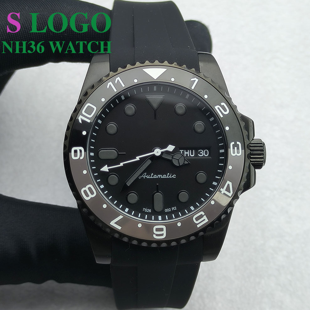 Jewelry And Watches - 40MM NH36 Watch Black Men's Stainless