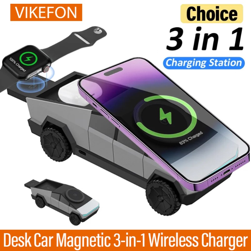 Watches & Jewelry Tsukiu - VIKEFON Desk Car Magnetic 3-in-1 Wireless