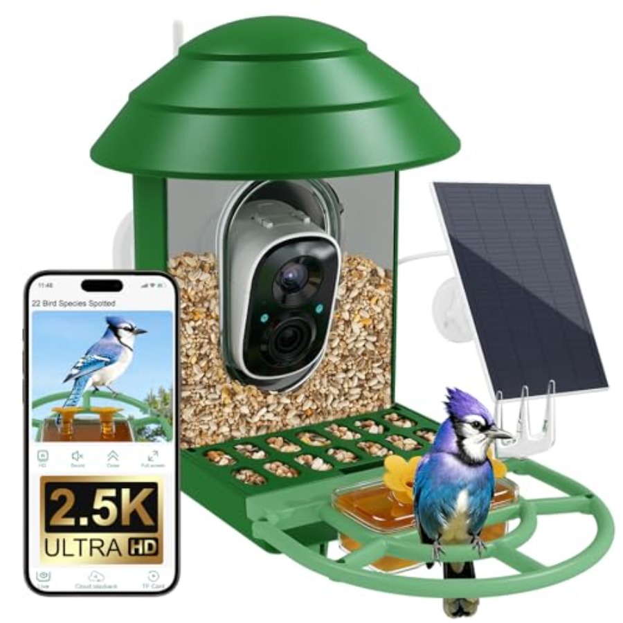 Watches & Jewelry Tsukiu - Bird Feeder with Camera for Outdoor