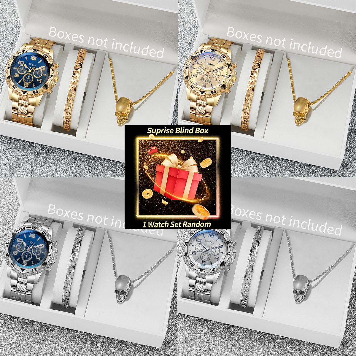 Jewelry With Watches - Surprise Mystery Watch Set Blind Box-3PCS/Set