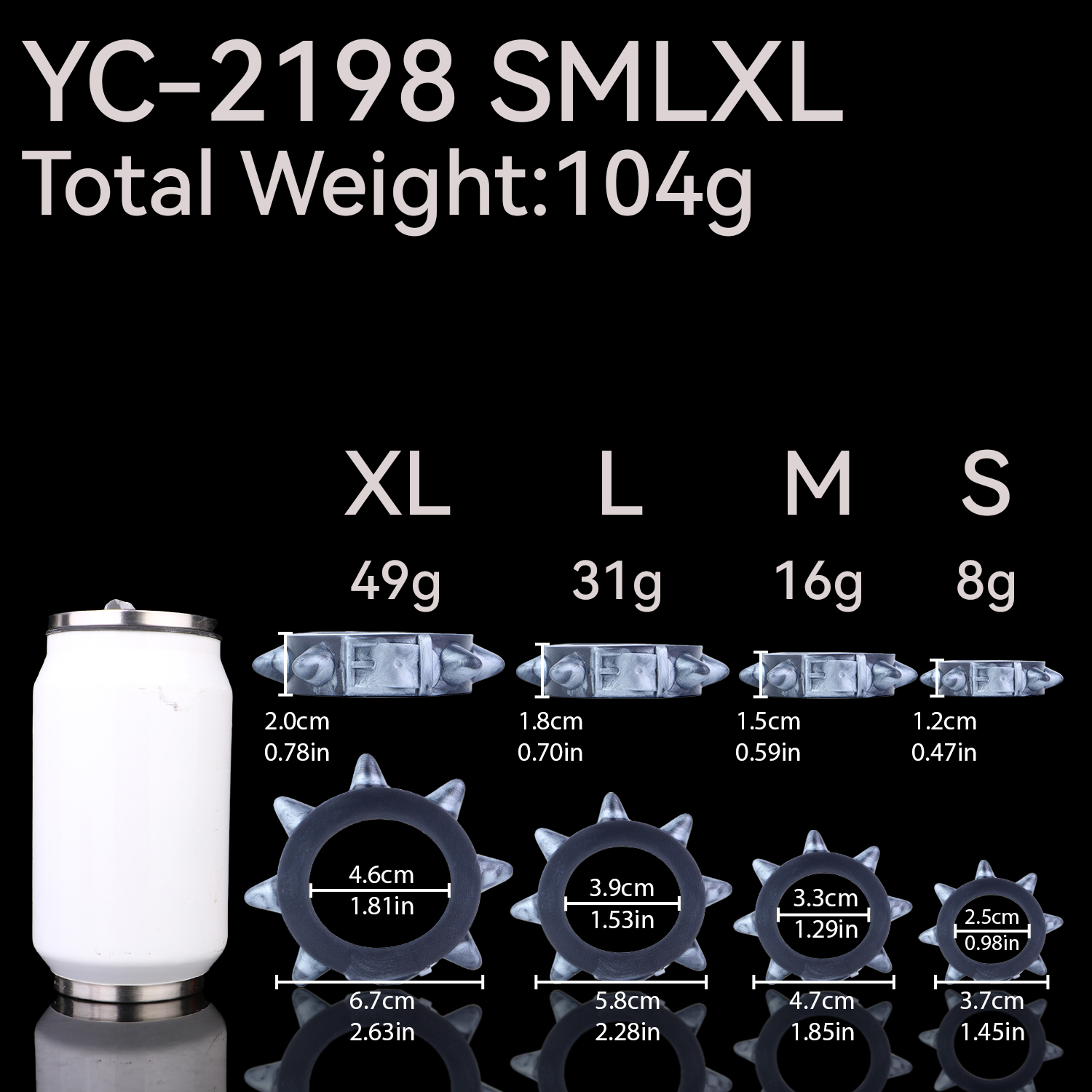 YOCY Male Penis Rings Set Rive - огляд і ціна Couple Ring Set
