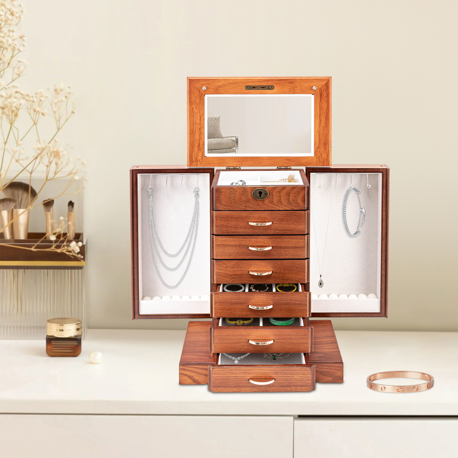 7 Layers Large Jewelry Box wit - огляд і ціна Jewelry And Watches Stores