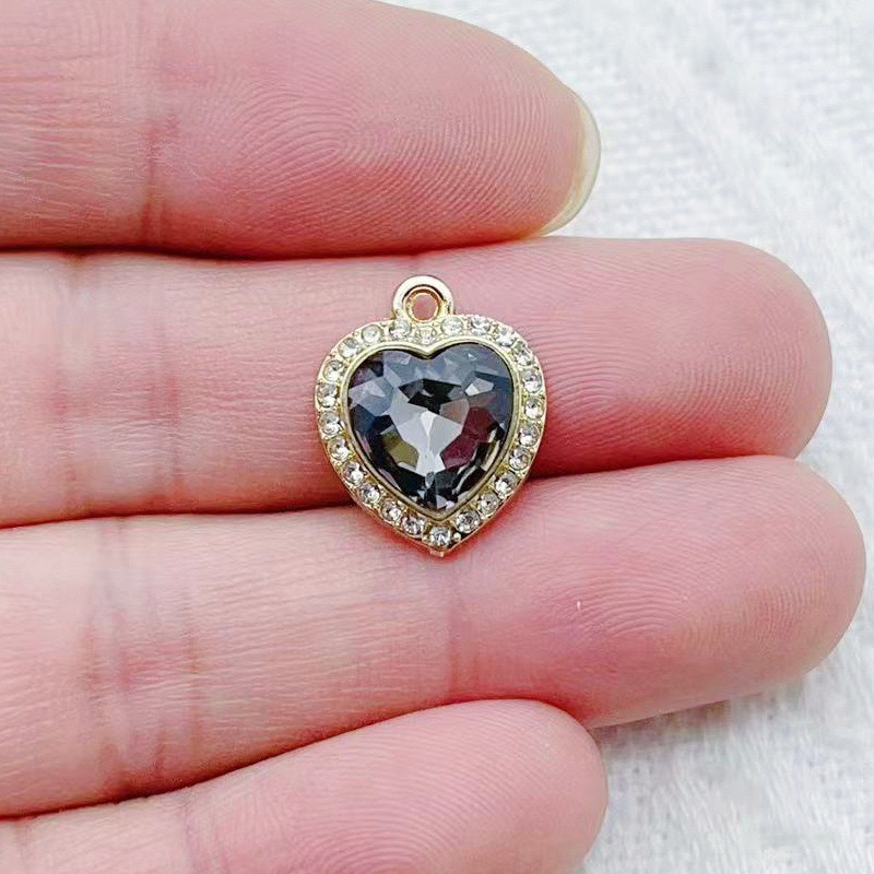 10pcs heart-shaped inlaid colo - огляд і ціна Jewelry & Watches Store