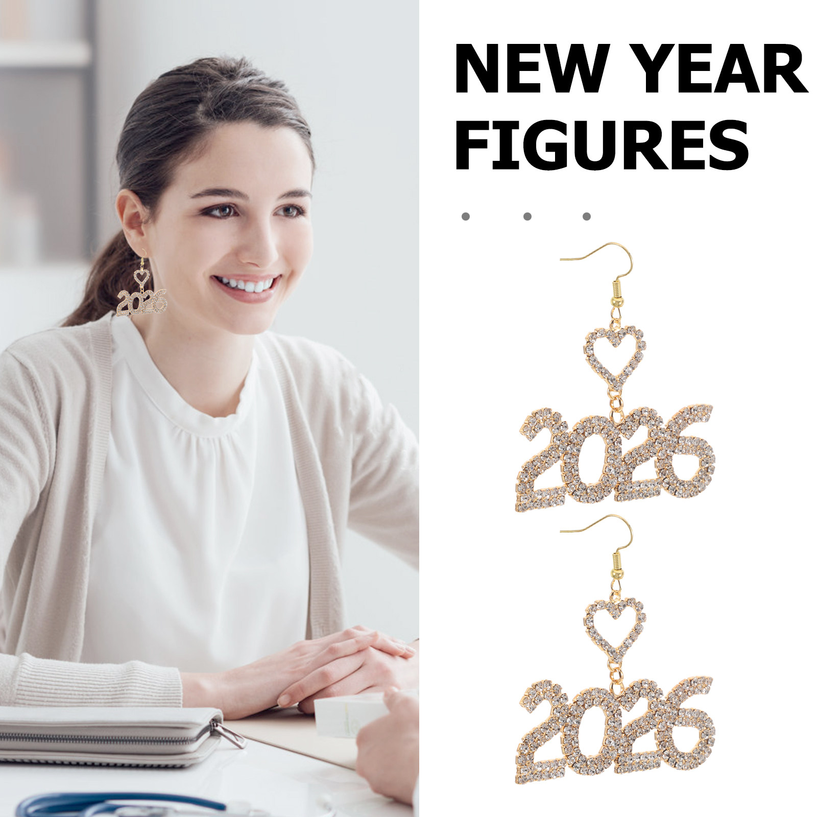 1Pair New Year Earrings 2026 C - огляд і ціна Eve Jewelry & Watches Distribuidor Oficial Rolex