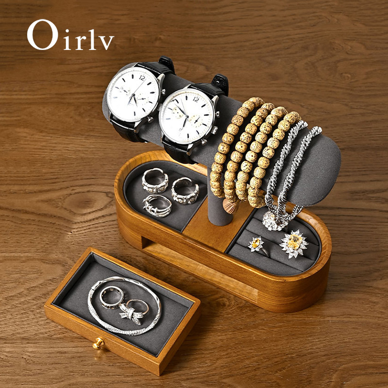 Oirlv Solid Wood Watch Organiz - огляд і ціна Jewelry With Watches
