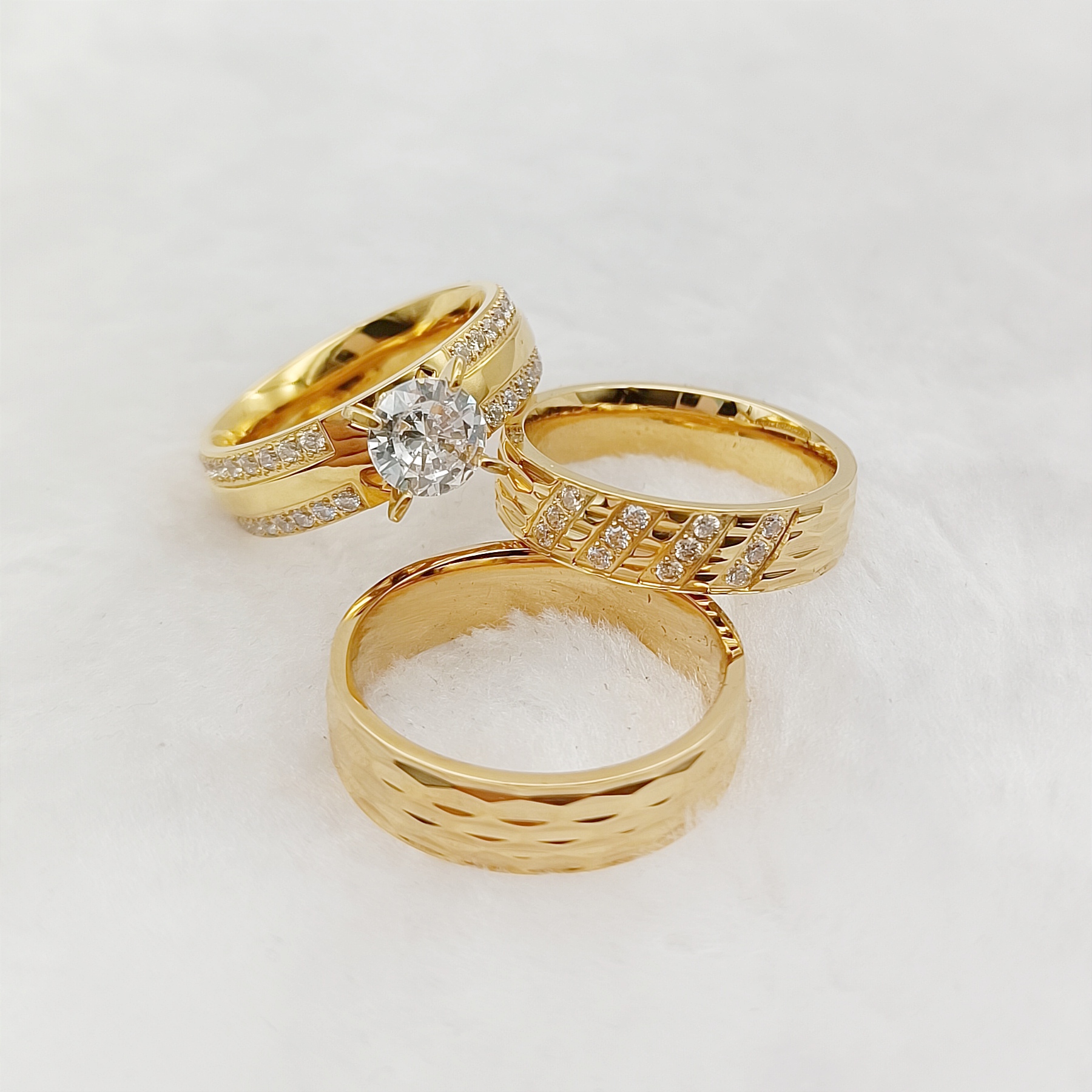 3pcs Anniversary Sale Matching - огляд і ціна Couple Ring Set