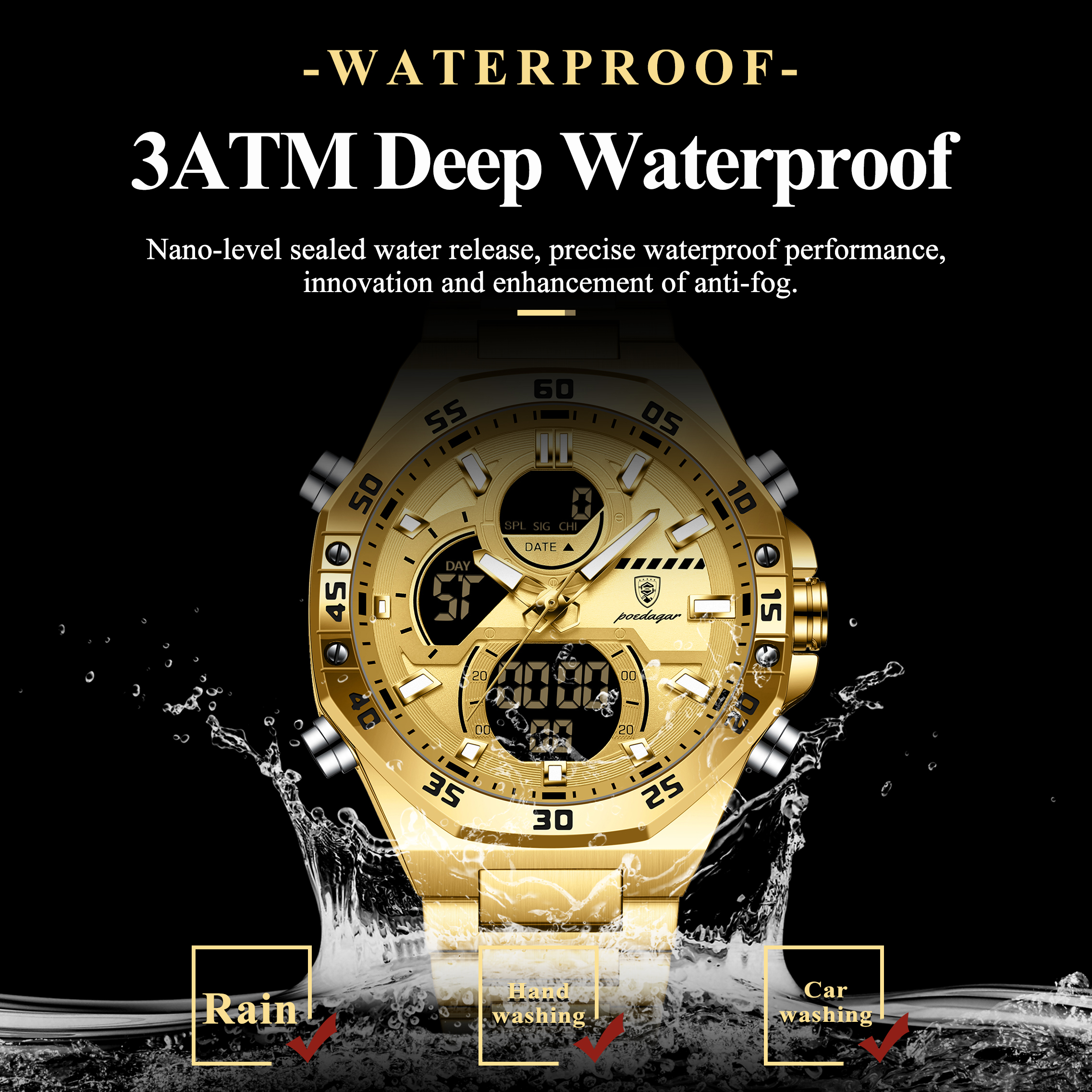 POEDAGAR Sport Men Watch LED W - огляд і ціна Jewelry And Watches