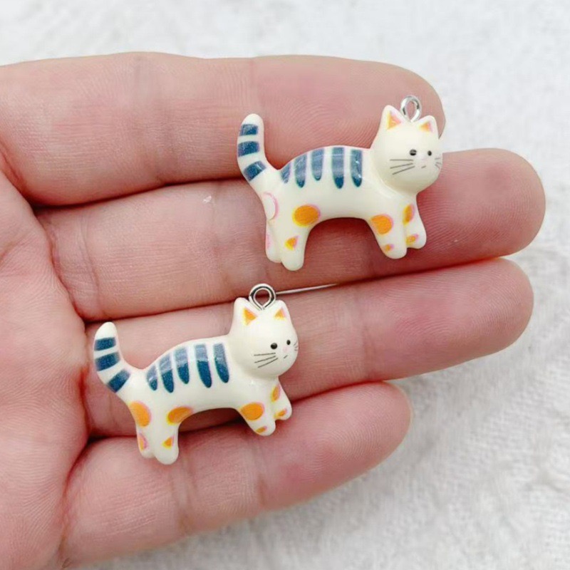 10pcs resin cartoon cat animal - огляд і ціна Jewelry & Watches Store