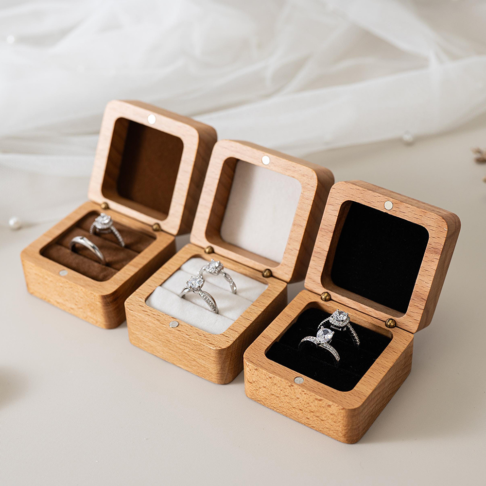Personalized Carved Wooden Rin - огляд і ціна Couple Ring Set