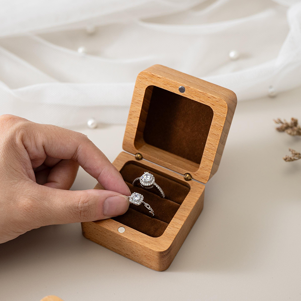 Personalized Carved Wooden Rin - огляд і ціна Couple Ring Set
