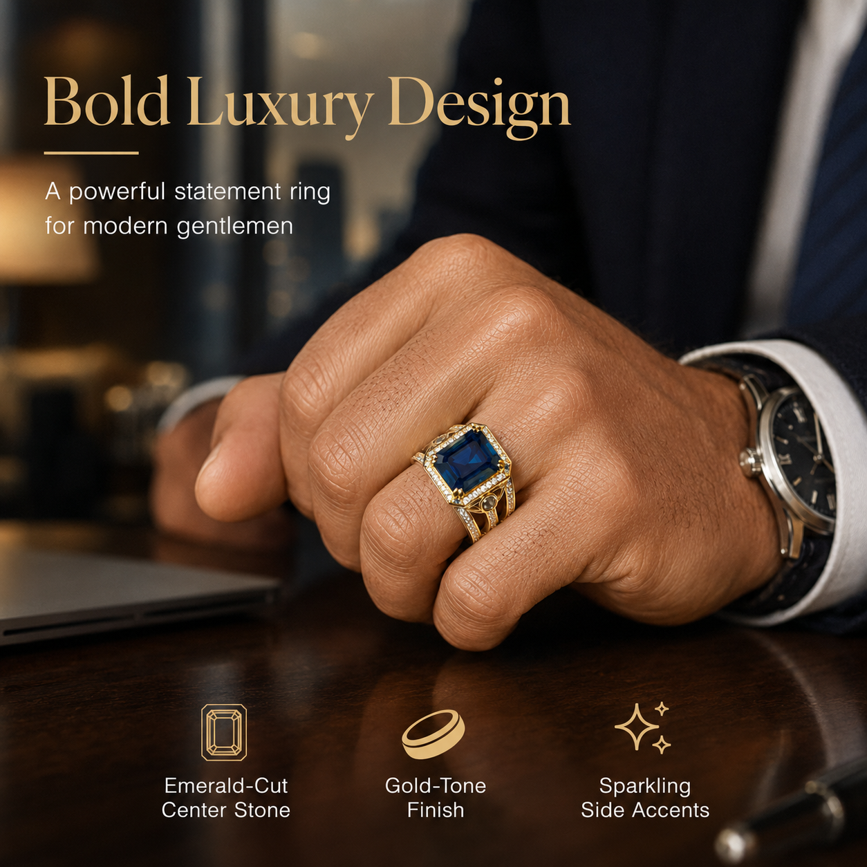 Bold Cubic Zirconia Inlaid Rin - огляд і ціна Eve Jewelry & Watches Distribuidor Oficial Rolex