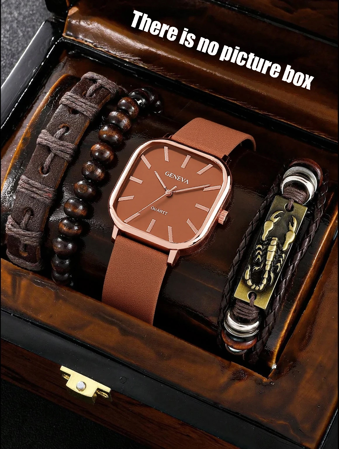 No gift box; men's leather str - огляд і ціна Jewelry With Watches